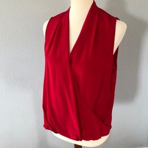 Antonio Melani Silk Sleeveless Blouse {red}